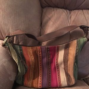 Suede Leather Fossil Purse
